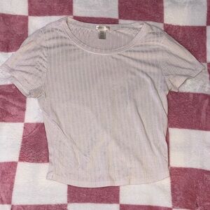 Bozzolo White Striped Short Sleeve Tee